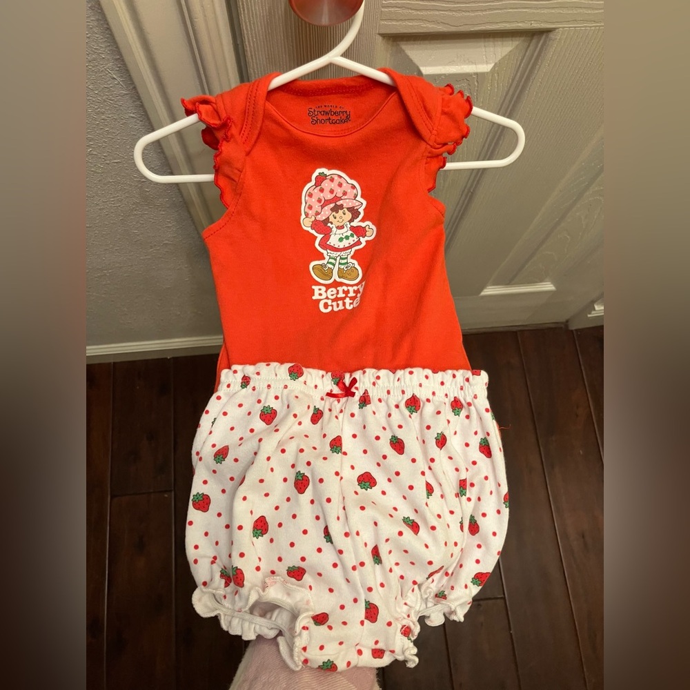 Strawberry Shortcake Onesie and Bloomer 9 months